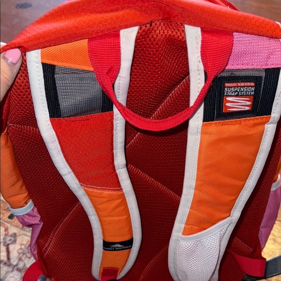 High Sierra Pink and Orange Backpack - Picture 7 of 7